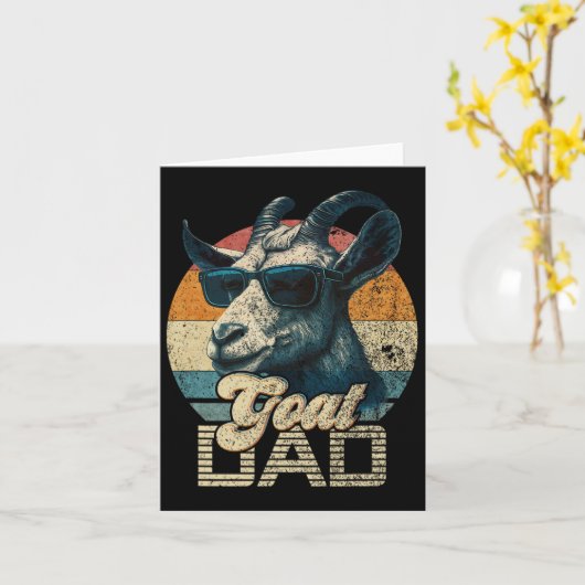 Retro Geit Papa Beste Geit Papa Grappige Vaders Da Kaart (Gele Bloem)