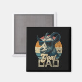 Retro Geit Papa Beste Geit Papa Grappige Vaders Da Magneet (Voorkant / Achterkant)