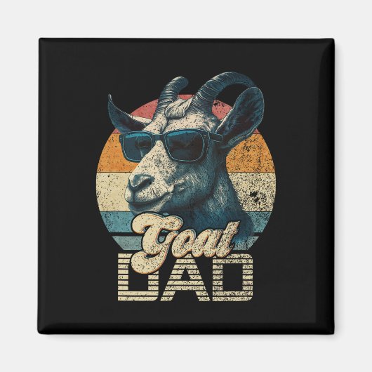 Retro Geit Papa Beste Geit Papa Grappige Vaders Da Magneet (Voorkant)
