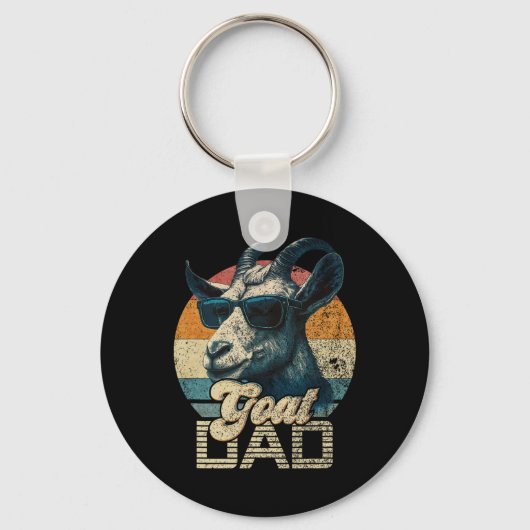 Retro Geit Papa Beste Geit Papa Grappige Vaders Da Sleutelhanger (Voorkant)