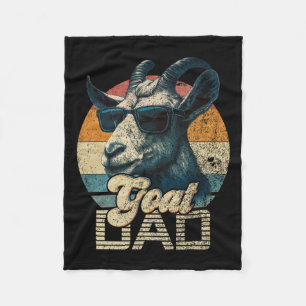  retro geitenvader beste geitenpapa grappige vader fleece deken