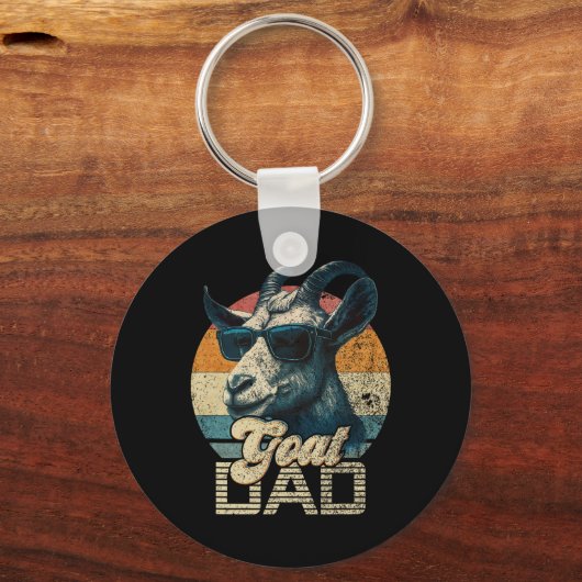 retro geitenvader beste geitenpapa grappige vader sleutelhanger (Voorkant)