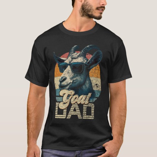retro geitenvader beste geitenpapa grappige vader t-shirt (Voorkant)