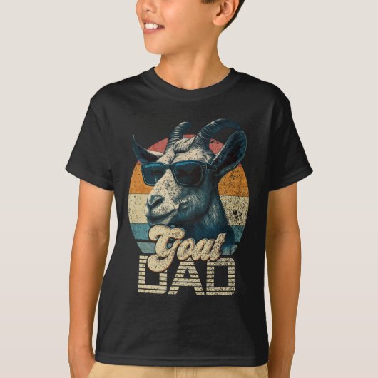  retro geitenvader beste geitenpapa grappige vader t-shirt (Voorkant)