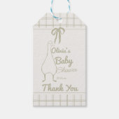 Retro Gekke Gans Geslachtsneutrale lint Baby Cadeaulabel (Voorkant)