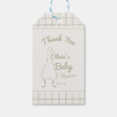 Retro Gekke Gans Hand getrokken Geslachtsneutrale Cadeaulabel (Voorkant)