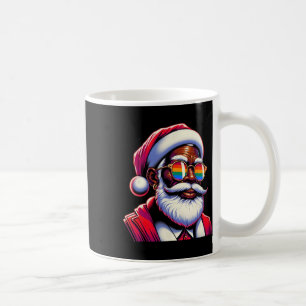 Retro Gekleurde Gay Santa Face Rainbow Zonnebril C Koffiemok