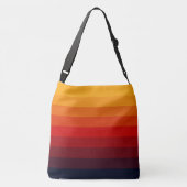 Retro gekleurde regenboog crossbody tas (Achterkant)