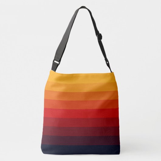 Retro gekleurde regenboog crossbody tas (Achterkant)