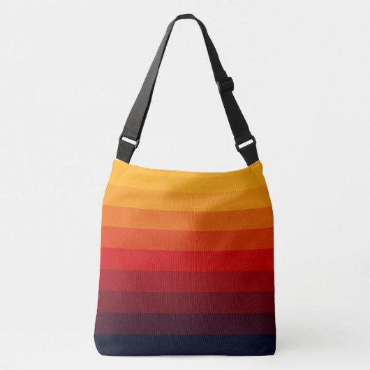 Retro gekleurde regenboog crossbody tas (Voorkant)