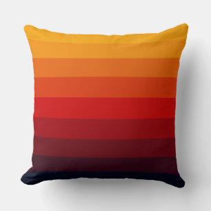 Retro gekleurde regenboog kussen