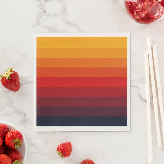 Retro gekleurde regenboog servet (Insitu)