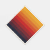 Retro gekleurde regenboog servet (Hoek)