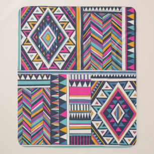 retro gekleurde tribale vintage naadloos patroon.  sherpa deken