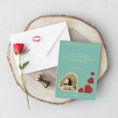 Retro gekleurde Valentijnsdag ontwerp. Kaart