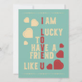 Retro gekleurde Valentijnsdag ontwerp. Kaart (Voorkant)