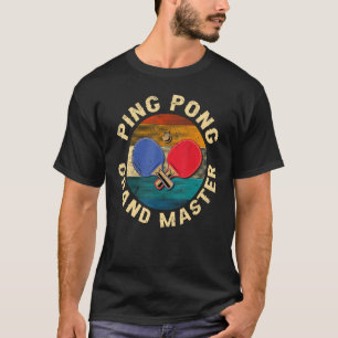 Retro Gekreuzte Ping Pong Schläger Ping Grand T-shirt