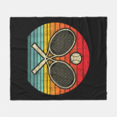 Retro  gekruist tennisracket - Sportliefhebber Fleece Deken (Voorkant (Horizontaal))