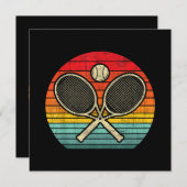 Retro  gekruist tennisracket - Sportliefhebber Kaart (Voorkant / Achterkant)