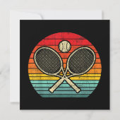 Retro  gekruist tennisracket - Sportliefhebber Kaart (Achterkant)