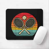 Retro  gekruist tennisracket - Sportliefhebber Muismat (Met muis)