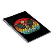 Retro  gekruist tennisracket - Sportliefhebber Notitieboek (Rechterzijde)