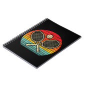 Retro  gekruist tennisracket - Sportliefhebber Notitieboek (Linkerzijde)
