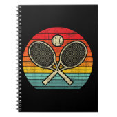 Retro  gekruist tennisracket - Sportliefhebber Notitieboek (Voorkant)