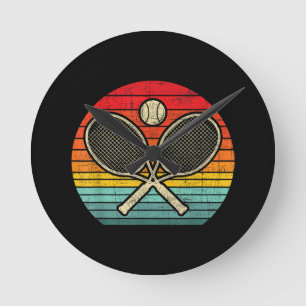 Retro  gekruist tennisracket - Sportliefhebber Ronde Klok