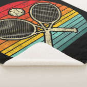 Retro gekruist tennisracket - Sportliefhebber Sherpa Deken (3/4)
