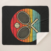 Retro gekruist tennisracket - Sportliefhebber Sherpa Deken (Voorkant (horizontaal))