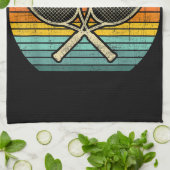 Retro  gekruist tennisracket - Sportliefhebber Theedoek (Gevouwen)