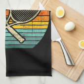 Retro  gekruist tennisracket - Sportliefhebber Theedoek (Quarter Fold)