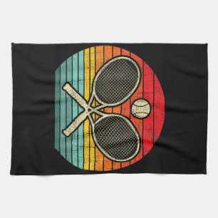 Retro  gekruist tennisracket - Sportliefhebber Theedoek