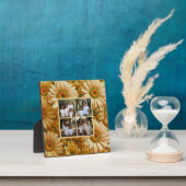 Retro gele bloemen daisy 4 foto template fotoplaat (Insitu)