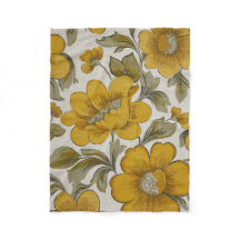 Retro Gele Bloementuin Esthetiek