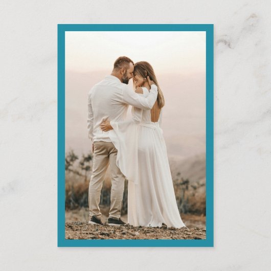 Retro gele Cabo bruiloft details QR-code Informatiekaartje (Achterkant)