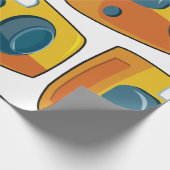 Retro gele compactcamera voor film cadeaupapier (Hoek)