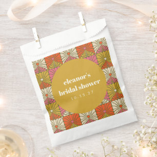 Retro Gele Deco Botanische Bruidsdouche Op Maat Bedankzakje