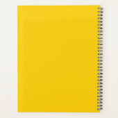 Retro Gele Klassieke Auto Voorkant Pop Art Planner (Achterkant)