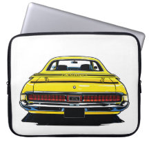 Retro Gele Muscle Car Achter Pop Art Illustratie