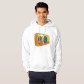 Retro gele point-and-shoot filmcamera hoodie (Voorkant volledig)