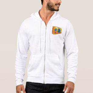 Retro Gele Punt En Schiet Filmcamera Hoodie