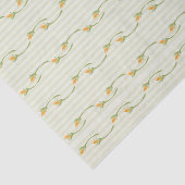 retro gele rozen geel groene strepen tissuepapier (Detail)