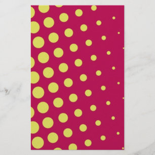 Retro gele stippen briefpapier