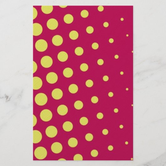 Retro gele stippen briefpapier (Voorkant)
