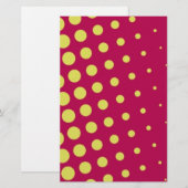 Retro gele stippen briefpapier (Voorkant / Achterkant)