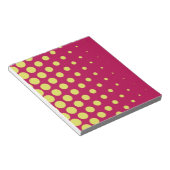 Retro gele stippen notitieblok (Schuin)