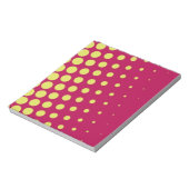 Retro gele stippen notitieblok (Linkerzijde)