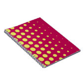 Retro gele stippen notitieboek (Rechterzijde)